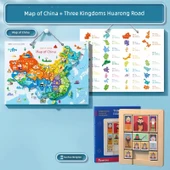 Çocuklar için Manyetik Çin Haritası Puzzle - Üç Krallık Huarong Yolu - 1