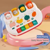 Çocuk Elektronik Klavye Piyano - Mavi - Pilli Model - 4