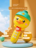 Sevimli Ördek Mikrofon - Canlı Sarı, USB Şarjlı, Bluetooth, Erken Eğitim - 4