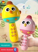 Çocuk Karaoke Mikrofonu - Sevimli Pembe Şarjlı Model - Bluetooth/Erken Eğitim/Ses Değiştirme - 2