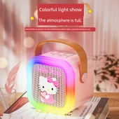 Çocuk Karaoke Mikrofonu - Big Ear Dog Mavi - Çift Mikrofonlu - Bluetooth Özellikli - 5
