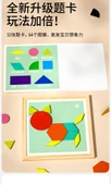 Manyetik Puzzle - Büyük Ahşap Kutu 250 Manyetik Geometrik Blok + 240 Alıştırma Sorusu - 11