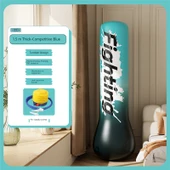 Çocuk Şişme Hacıyatmaz Boks Kolonu - 1.5m Mavi thumbnail 1