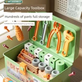 Çocuklar için Eğitici Kendin Yap Montaj Alet Seti - 158 Parça Elektrikli Tornavida Seti (Saklama Kutusu + Şarjlı Matkap) thumbnail 3