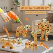 Çocuklar için Eğitici Kendin Yap Montaj Alet Seti - 158 Parça Elektrikli Tornavida Seti (Saklama Kutusu + Şarjlı Matkap) thumbnail 5