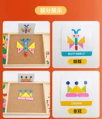 Montessori Tek Sıra Vurmalı Çivi Tahtası Puzzle Oyuncak - 11