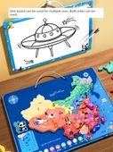 Çin Haritası Manyetik 3D Puzzle - Hediye Kutulu Domino Trenli - 3