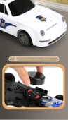 Çocuk Puzzle Oyuncak - Dönüşen Polis Arabası - Şarjlı Model - 11