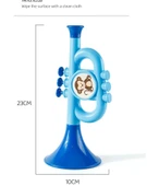 Çocuk Müzik Aleti Oyuncak Korna Klarnet Seti - Erken Eğitim İki Parçalı Set Kulomi Büyük Korna + 8 Delikli Klarnet - 10