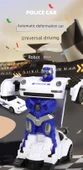 Çocuk Puzzle Oyuncak - Dönüşen Polis Arabası - Şarjlı Model - 8