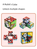 Panda Rubik Küpü 3'lü Set [Soyut + Uzay + Silindir] - 4