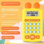 Çocuk Matematik Öğrenme Makinesi - Şarjlı, Yazı Tahtalı - Sarı Mickey Koubao [2000W Soru Bankası] - Model 2 - 1