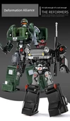 Dönüşen Robot Oyuncak Araba - Alaşım Süper Savaşçı Silahlı Sarı Leopar Savaşçı - 6