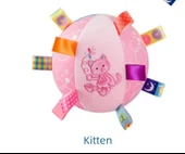 Bebek Peluş Top - Kedi Yavrusu Desenli - 1