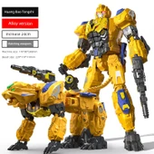 Dönüşen Robot Oyuncak Araba - Alaşım Süper Savaşçı Silahlı Sarı Leopar Savaşçı - 1