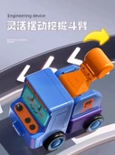 Çocuk Çarpışma Dönüşen Ekskavatör ve Kepçe Robot Oyuncak - 2'li Paket - 5