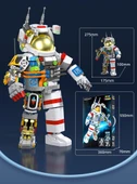 Astronot Yapı Bloğu - Gün Doğumu Astronotu + Uzay Roketi + Uçak - 9