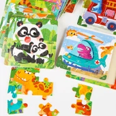 Ahşap Çocuk Puzzle - Aslan - 3
