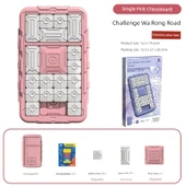 Manyetik Huarong Yolu Yaşlı Tipi Demans Önleyici Puzzle - Pembe - 1