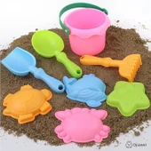 Çocuklar için Eğitici Oyuncak - Pembe Kova Sekiz Parça Set - 1