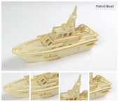 Ahşap 3D Puzzle Helikopter - Kendin Yap Montaj Model Oyuncak - 6