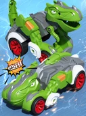 Dönüşen Dinozor Oyuncak Araba - T-Rex - Çarpışmasız Dönüşüm - 5