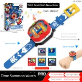 Dönüşen Araba Robot Saat Oyuncak - Saat + Fire King Riders thumbnail 11