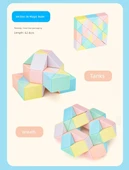 Magic Ruler Rubik Küp Makaron Renkli 72 Parça thumbnail 7