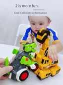 Dönüşen Dinozor Oyuncak Araba - T-Rex - Çarpışmasız Dönüşüm - 3