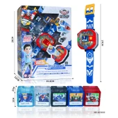 Dönüşen Araba Robot Saat Oyuncak - Saat + Fire King Riders thumbnail 6