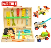 Çocuk Alet Seti - 34 Parça Karikatür Alet Kutusu Somun Kombinasyonu thumbnail 2