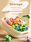 DIY Çiçek Yapı Taşları Seti - Klas Versiyon [Saklama Kabı] - 95 Parça - 6