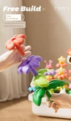 DIY Çiçek Yapı Taşları Seti - Klas Versiyon [Saklama Kabı] - 95 Parça - 10