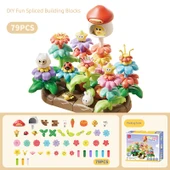 DIY Çiçek Yapı Taşları Seti - Orta Versiyon [Kutulu] - 79 Parça - 1