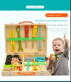 Çocuk Alet Seti - 34 Parça Karikatür Alet Kutusu Somun Kombinasyonu thumbnail 8