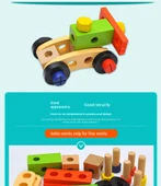 Çocuk Alet Seti - 34 Parça Karikatür Alet Kutusu Somun Kombinasyonu thumbnail 10