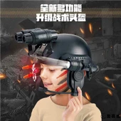 Çocuk Taktik Kask Oyuncak Seti - Kamuflaj Yüksek Model - 2
