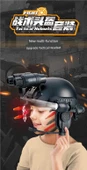 Çocuk Taktik Kask Oyuncak Seti - Kamuflaj Yüksek Model - 8