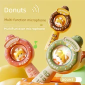 Çocuk Bluetooth Karaoke Mikrofon Oyuncak - Pembe (Bluetooth + Erken Eğitim + Kayıt + USB Şarj) - 3