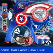 Kaptan Amerika Kalkan, Maske, Pelerin ve Saat Seti - 50 Mermi - 1