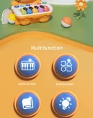 Bebek Müzik Aleti Elektronik Klavye - Meng Hu Jiao Huang Şarjlı + Yavru Ördek Telefon - 8