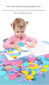 Manyetik Ahşap Yapboz - Makaron Renkler 180 Parça + Dijital Eşleştirme - 9