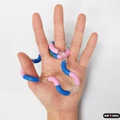 Tangle Twister Stres Oyuncağı - Turuncu Yeşil Sarı - 3