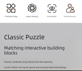 Tetris Puzzle Oyuncak - Büyük Boy - Altı Raylı Kaydırak ve Park Yeri (7 Kayın Arabalı) thumbnail 9