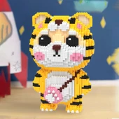 Ay Köyü Yapı Blokları - 30cm Kırmızı Kaplan Küçük Hazine thumbnail 3