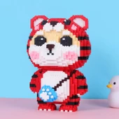 Ay Köyü Yapı Blokları - 30cm Kırmızı Kaplan Küçük Hazine thumbnail 11