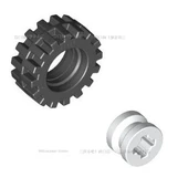 Lego Parçaları - 15x6mm Lastik ve 8x6mm Jant - Beyaz ve Siyah thumbnail 2