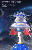 UFO Su Fışkırtan Roket - Mavi [Musluk + Taban] + 5m Su Hortumu - 10