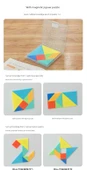 Manyetik Olmayan Tangram Puzzle - Küçük Boy Videolu Anlatım (Model 2) - 10