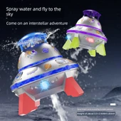 UFO Su Fışkırtan Roket - Mavi [Musluk + Taban] + 5m Su Hortumu - 2